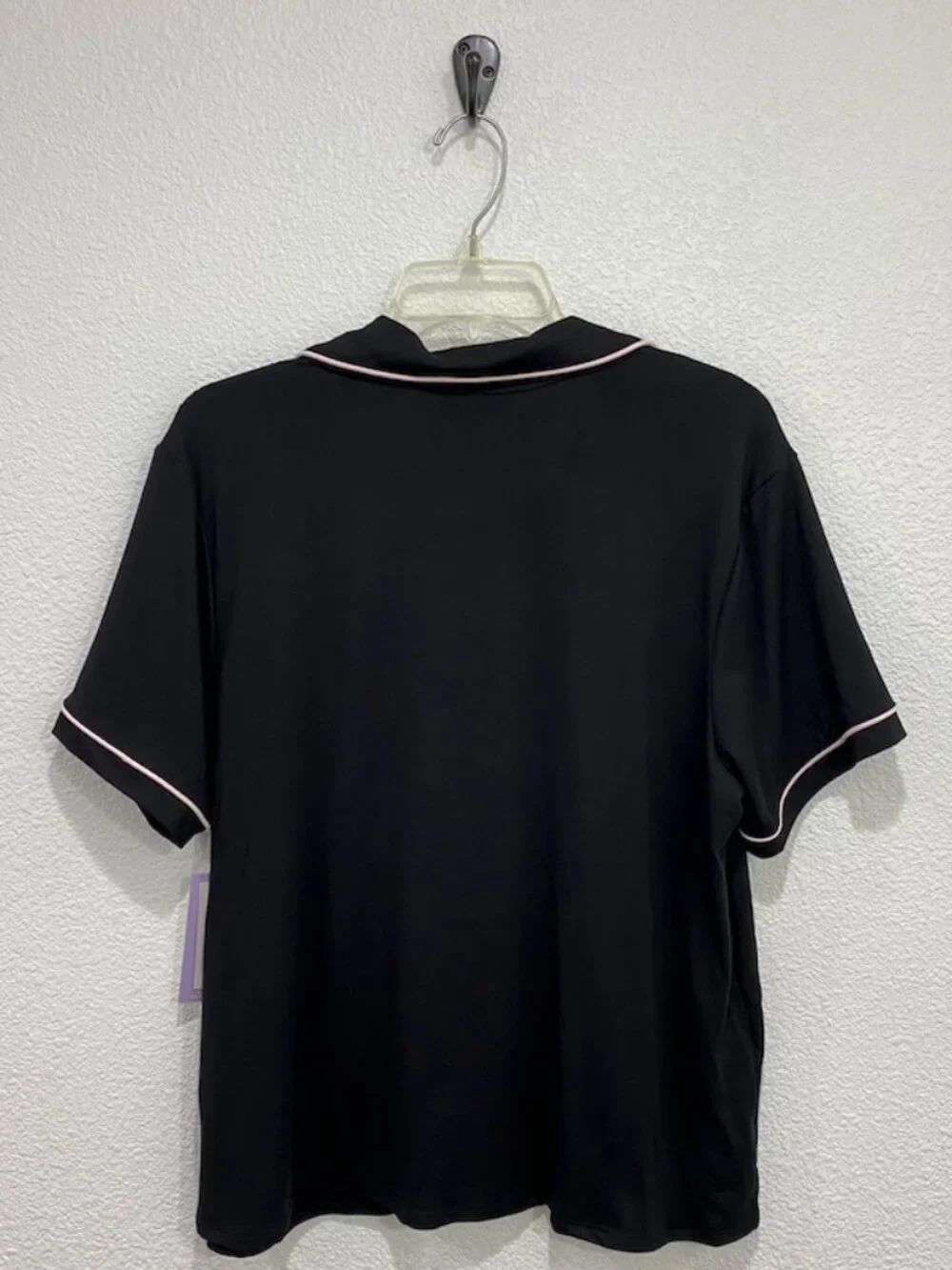 Joyspun Notch Collar PJ Set Sleepwear Lounge Black XL (16-18)